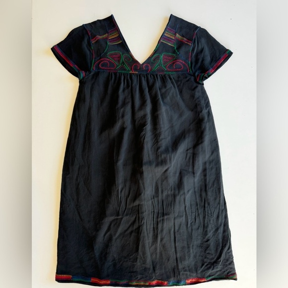 Madewell Embroidered Stitch Silk A line Dress XXS - Picture 2 of 9